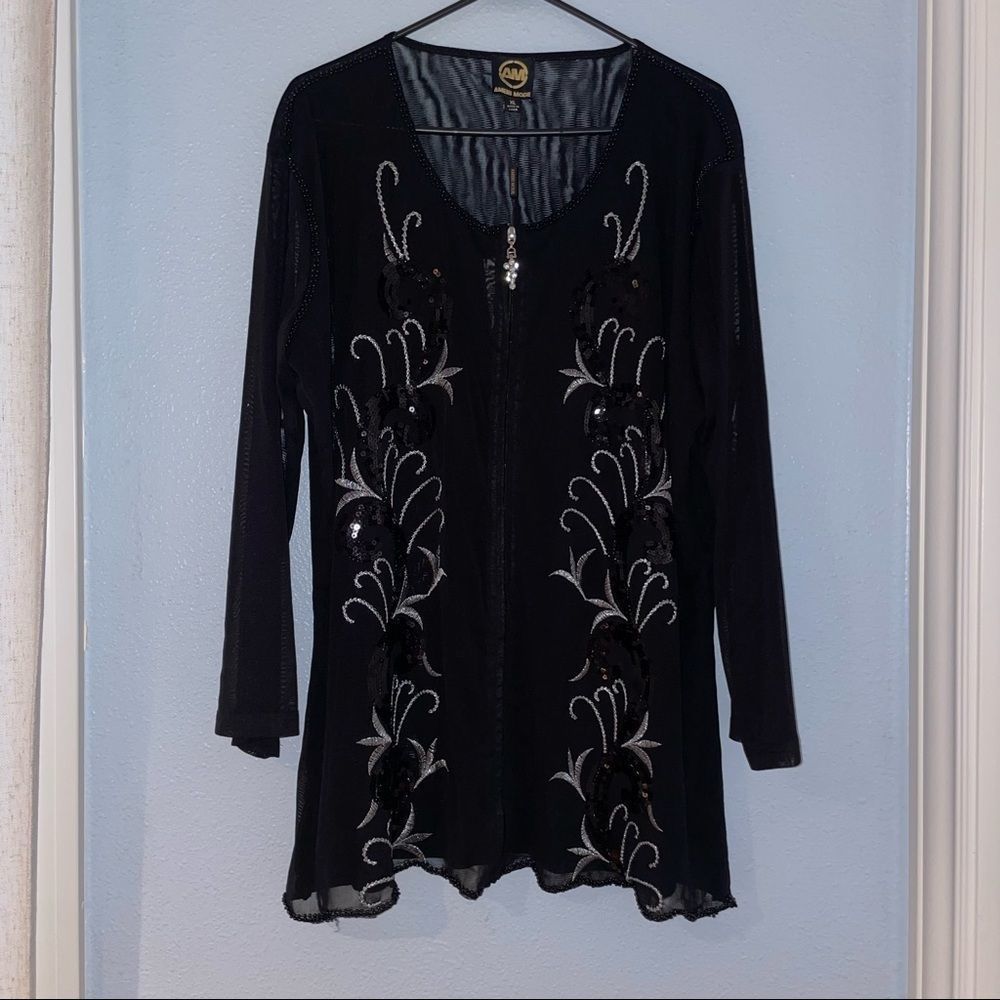 Ameri Mode Long Beaded Tunic -> Ameri Mode Long Beaded Tunic